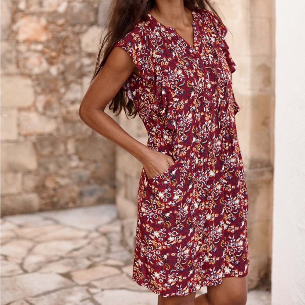 Garnet Hill River's Edge Crepe Dress Sz Small